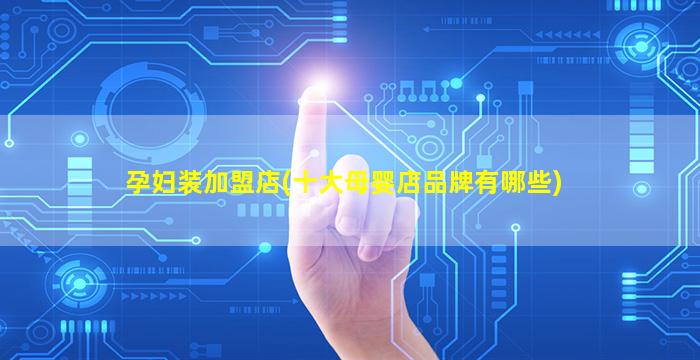 孕妇装加盟店(十大母婴店品牌有哪些)