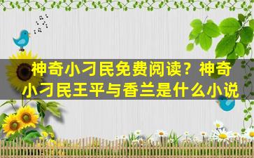 神奇小刁民免费阅读？神奇小刁民王平与香兰是什么小说